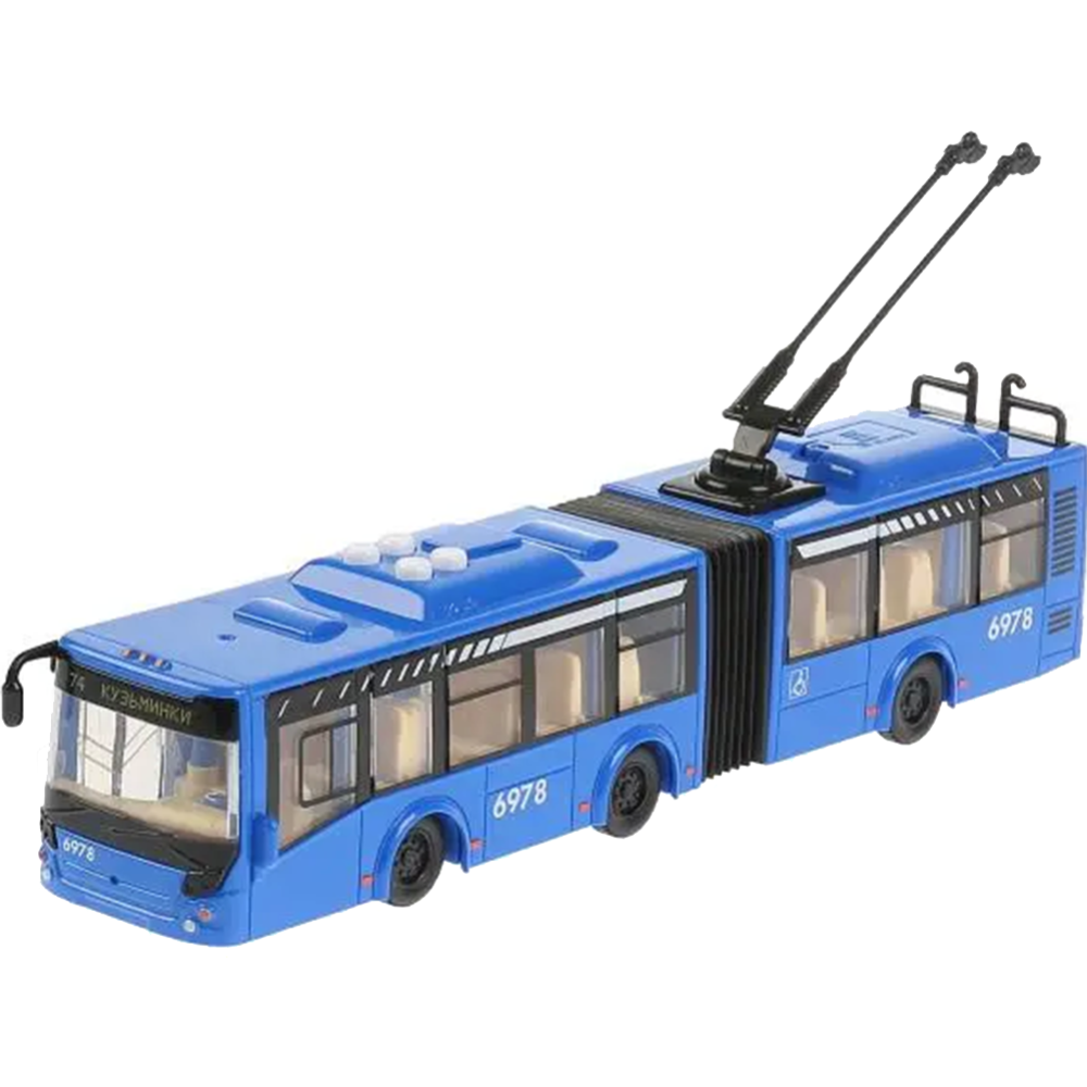 Игрушечный автобус «Технопарк» Городской, BUSRUB-30PL-BU
