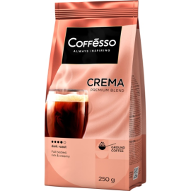 Coffesso CREMA, кофе жаренный молотый для турки крема, 250 гр