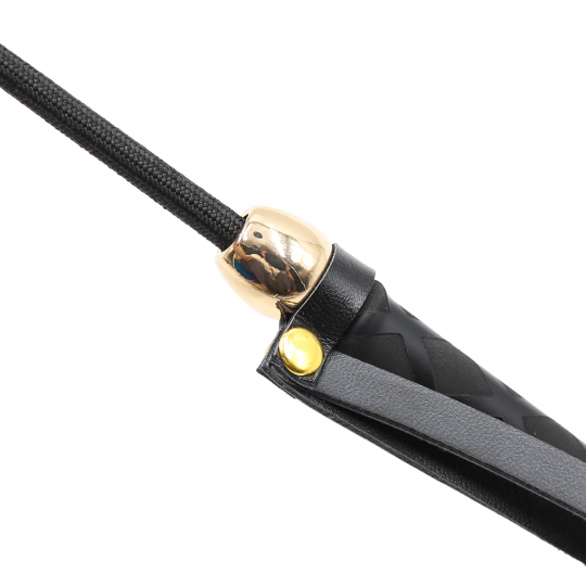 Черный перьевой тиклер с декорированной ручкой 65 см