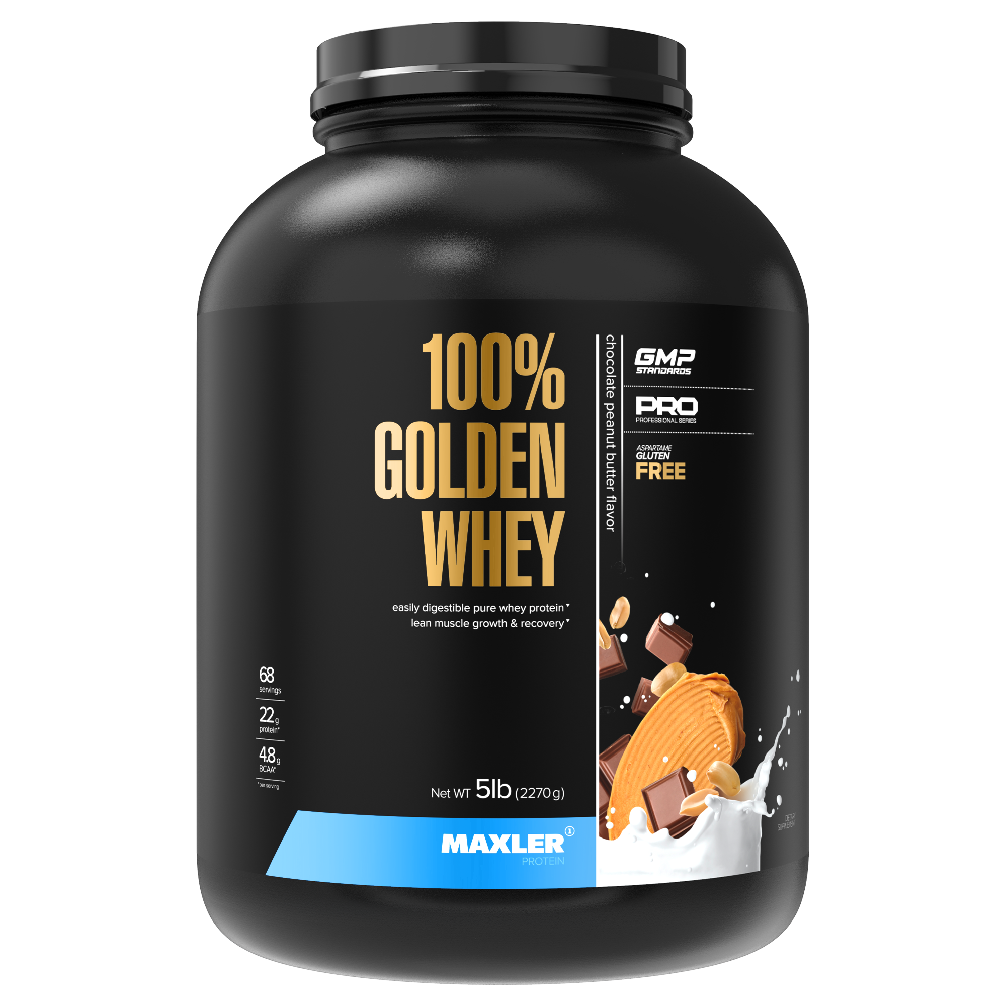 Протеин Maxler Golden Whey 5 lb - Chocolate Peanut Butter