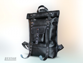 Кожаный рюкзак скрутка (Backpack-168)