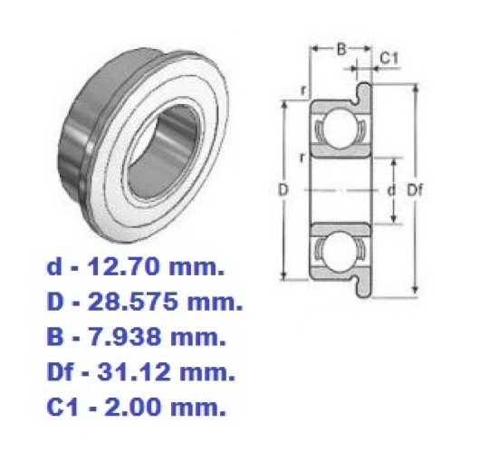 Подшипник в колесо самоходной газонокосилки Champion GSC5140, LM4215, LM4215, LM4622, LM4626, LM4627, LM4630, LM5130, LM5130C,  LM5131, 60010110000