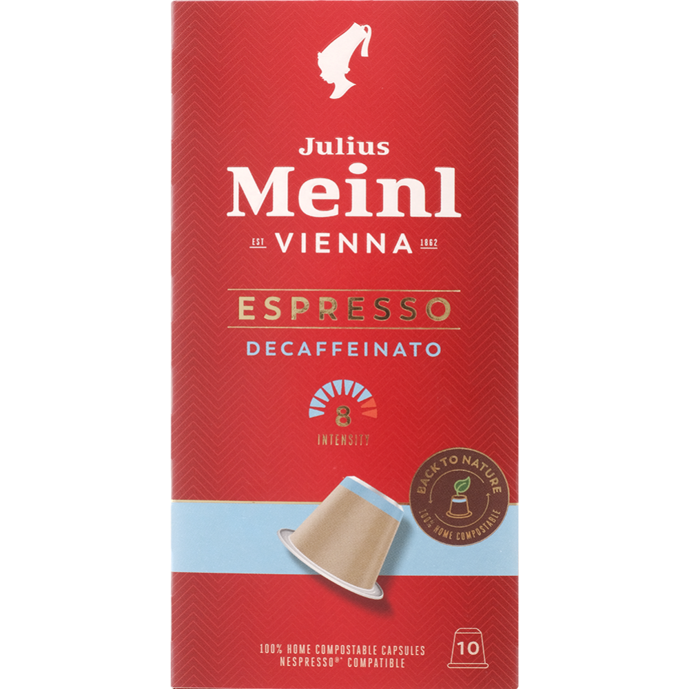 Кофе в капсулах «Julius Meinl» Inspresso Biodegradable Espresso Decaffeinato Bio, 10х5.6 г #0