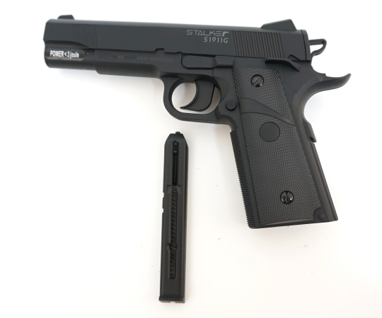 Пистолет пневматический Stalker S1911G (Colt) (до 3 дж, пластик), кал. 4,5 мм