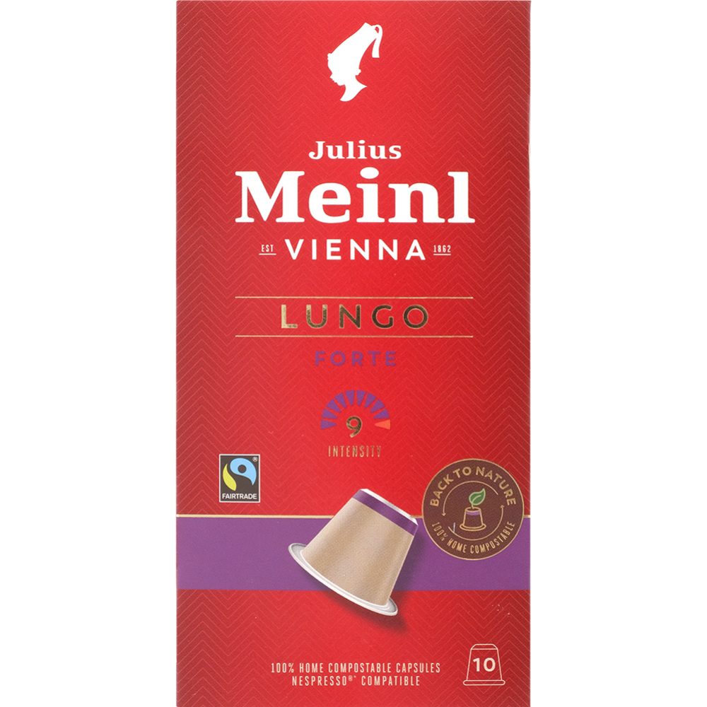 Кофе в кап­су­лах «Julius Meinl» Inspresso Biodegradable Lungo Forte Bio, 10х5.6 г