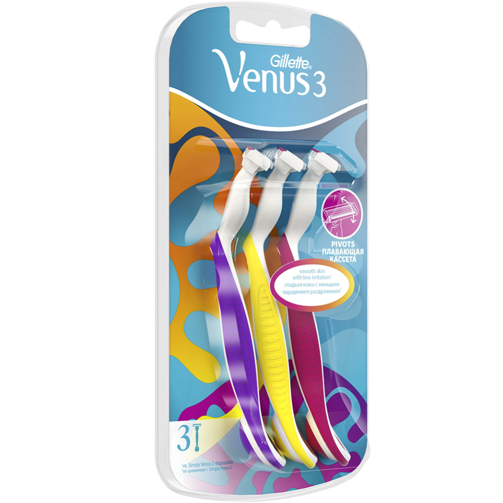 Одноразовая женская бритва «Gillette Venus» 3, 3 шт