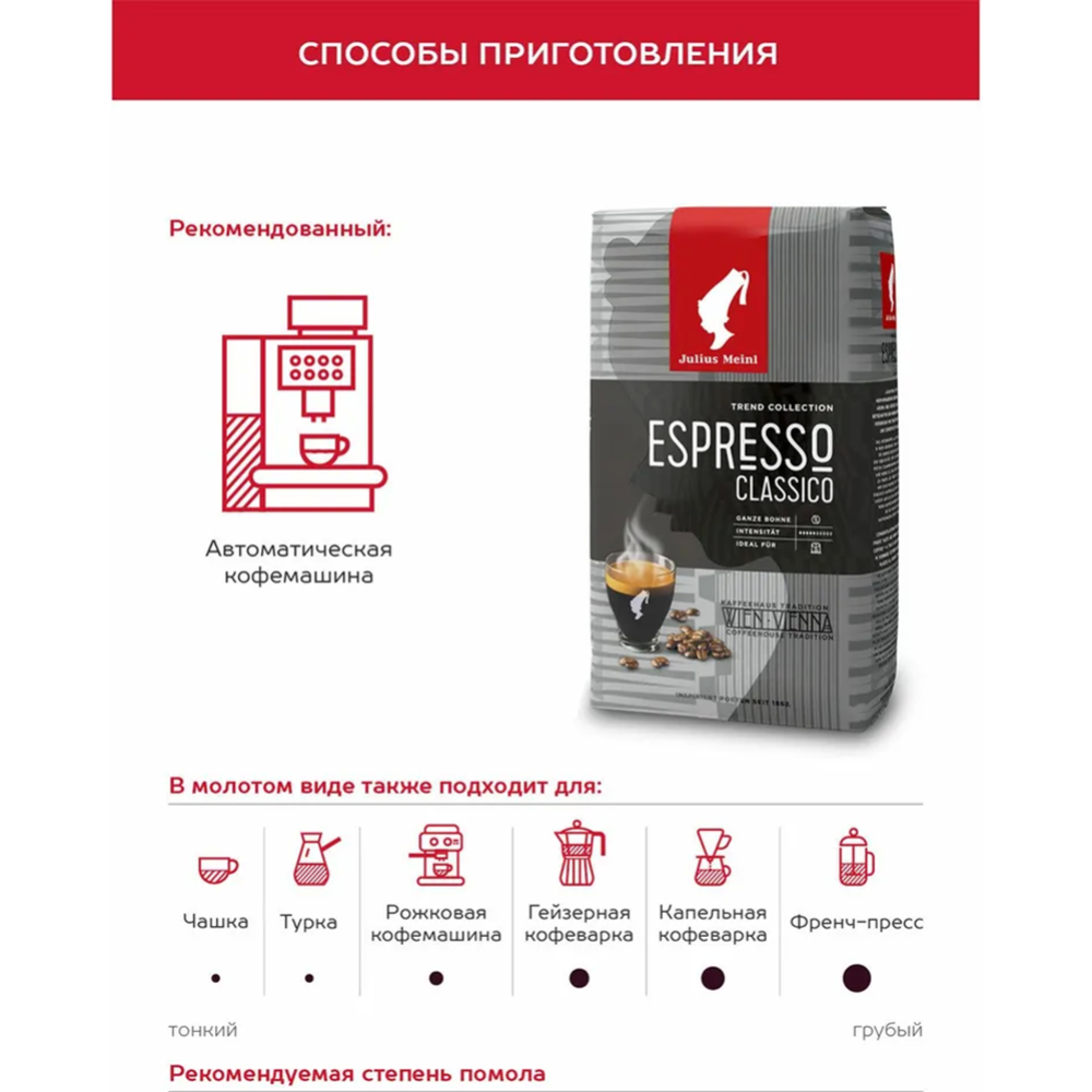 Кофе в зернах «Julius Meinl» Espresso Classico, 1 кг #1