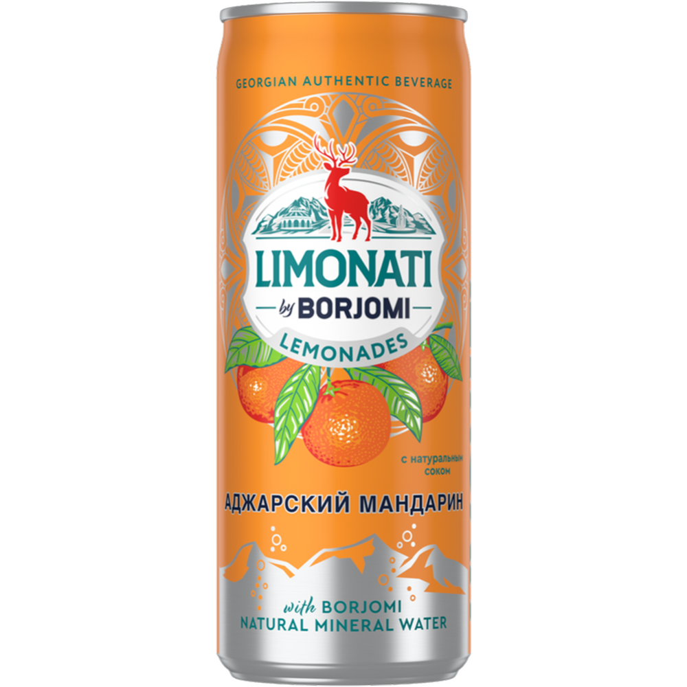 Грузинский лимонад «Limonati by Borjomi» мандарин, 0.33 л #0
