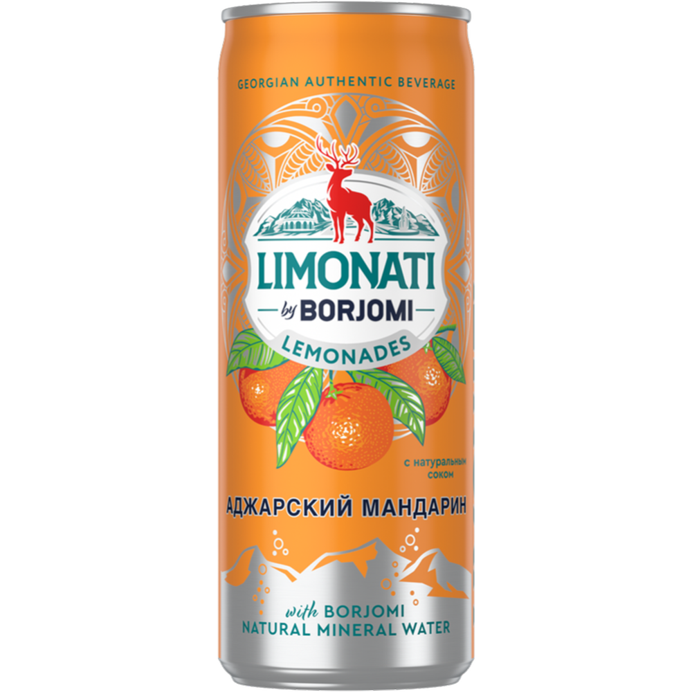 Грузинский лимонад «Limonati by Borjomi» мандарин, 0.33 л