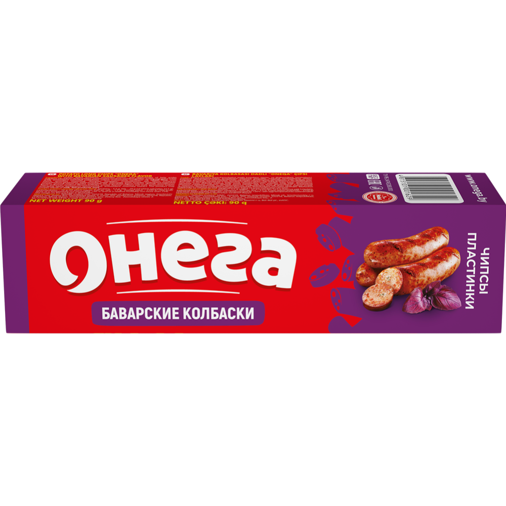 Чипсы «Онега» со вкусом баварских колбасок, 90 г #0