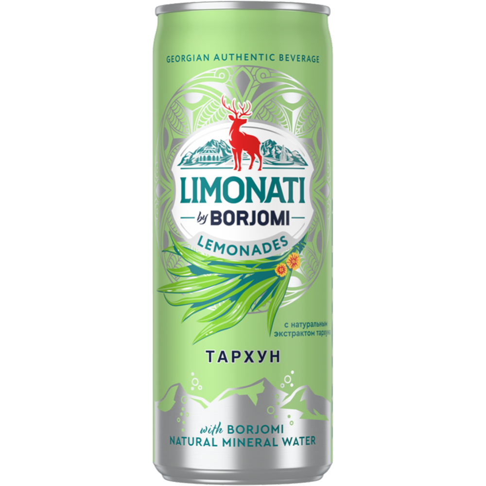 Картинка товара Грузинский лимонад «Limonati by Borjomi» тархун, 0.33 л