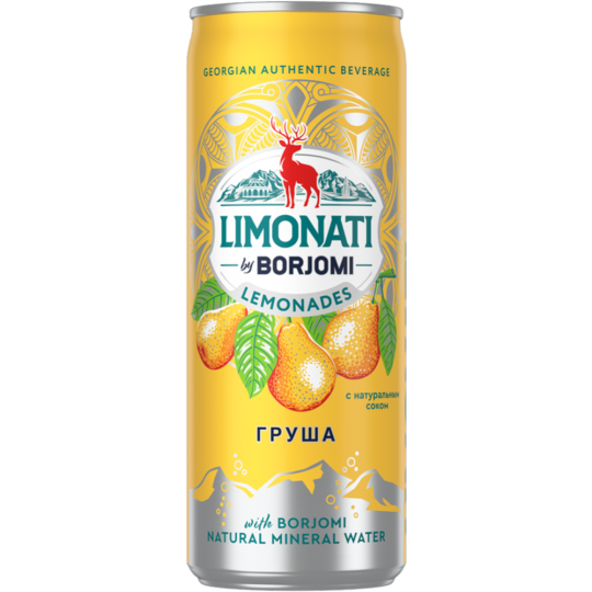 Грузинский лимонад «Limonati by Borjomi» груша, 0.33 л