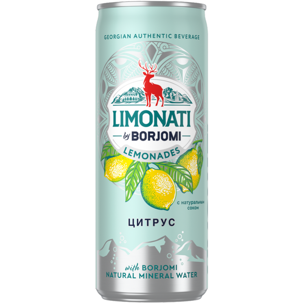 Гру­зин­ский ли­мо­над «Limonati by Borjomi» цитрус, 0.33 л