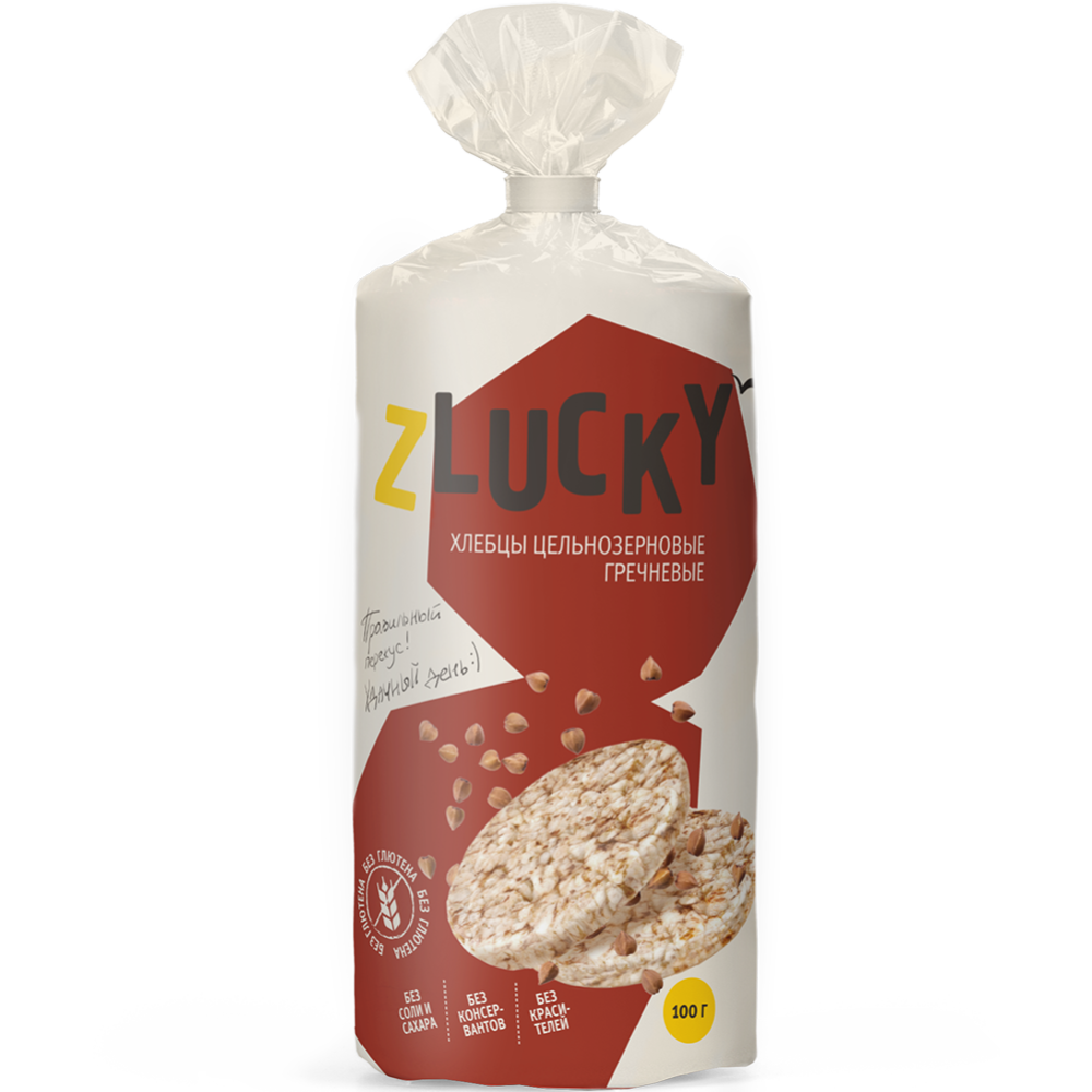 Хлебцы «Z Lucky» гречневые из цельного зерна, 100 г #0