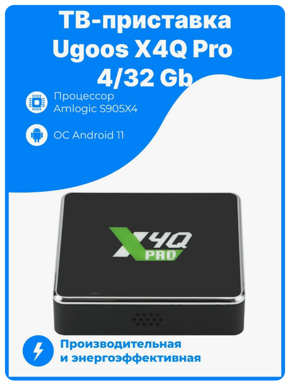 Смарт приставка Ugoos X4Q pro 4/32Гб