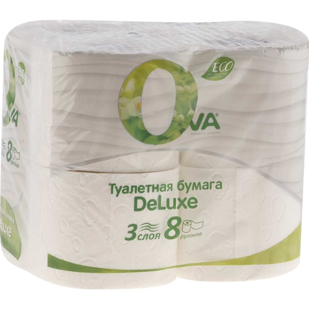 Туалетная бумага «Ova» 3 слоя, 8 рулонов #0