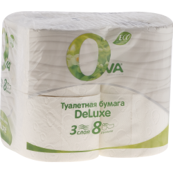 Туа­лет­ная бумага «Ova» 3 слоя, 8 ру­ло­нов