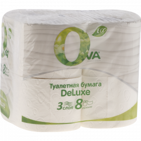 Туа­лет­ная бумага «Ova» 3 слоя, 8 ру­ло­нов