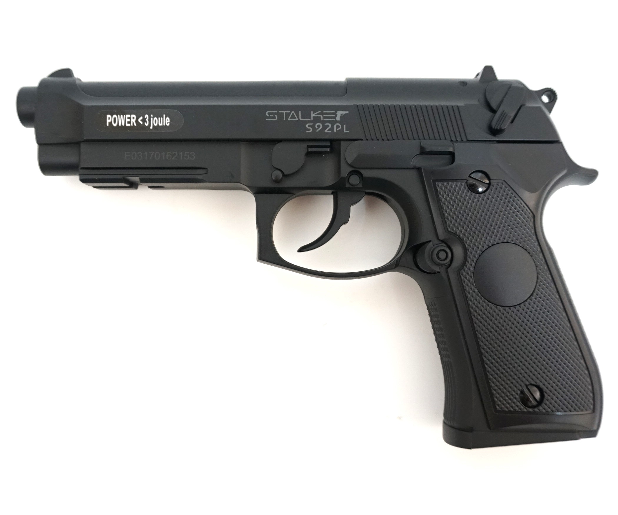 Пистолет пневматический Stalker S92PL(Beretta), (до 3 дж, пластик), кал. 4,5 мм