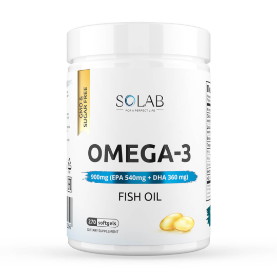 SOLAB / Omega-3 900мг, 270 капсул