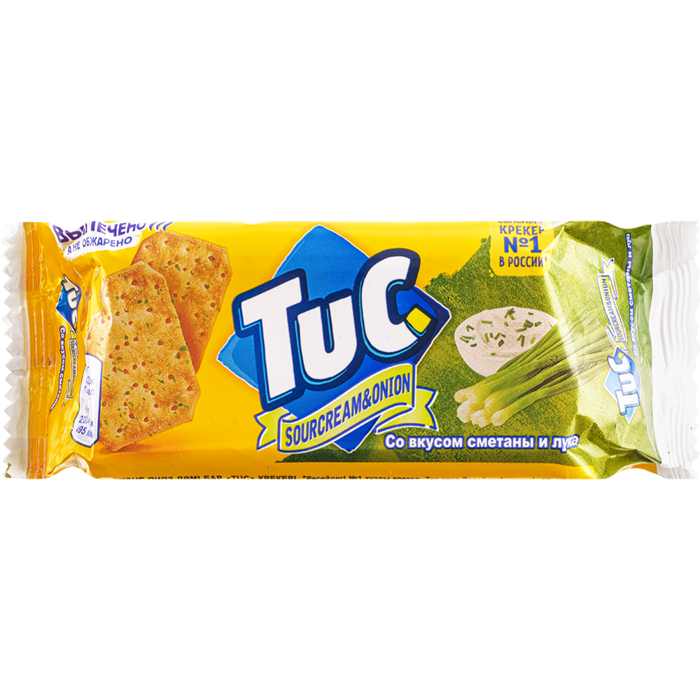 Крекер со­лё­ный «Tuc» сме­та­на и лук, 100 г