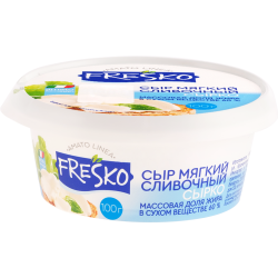 Сыр мягкий сли­воч­ный сырко «Fresko» Amato linea, 60%, 100 г