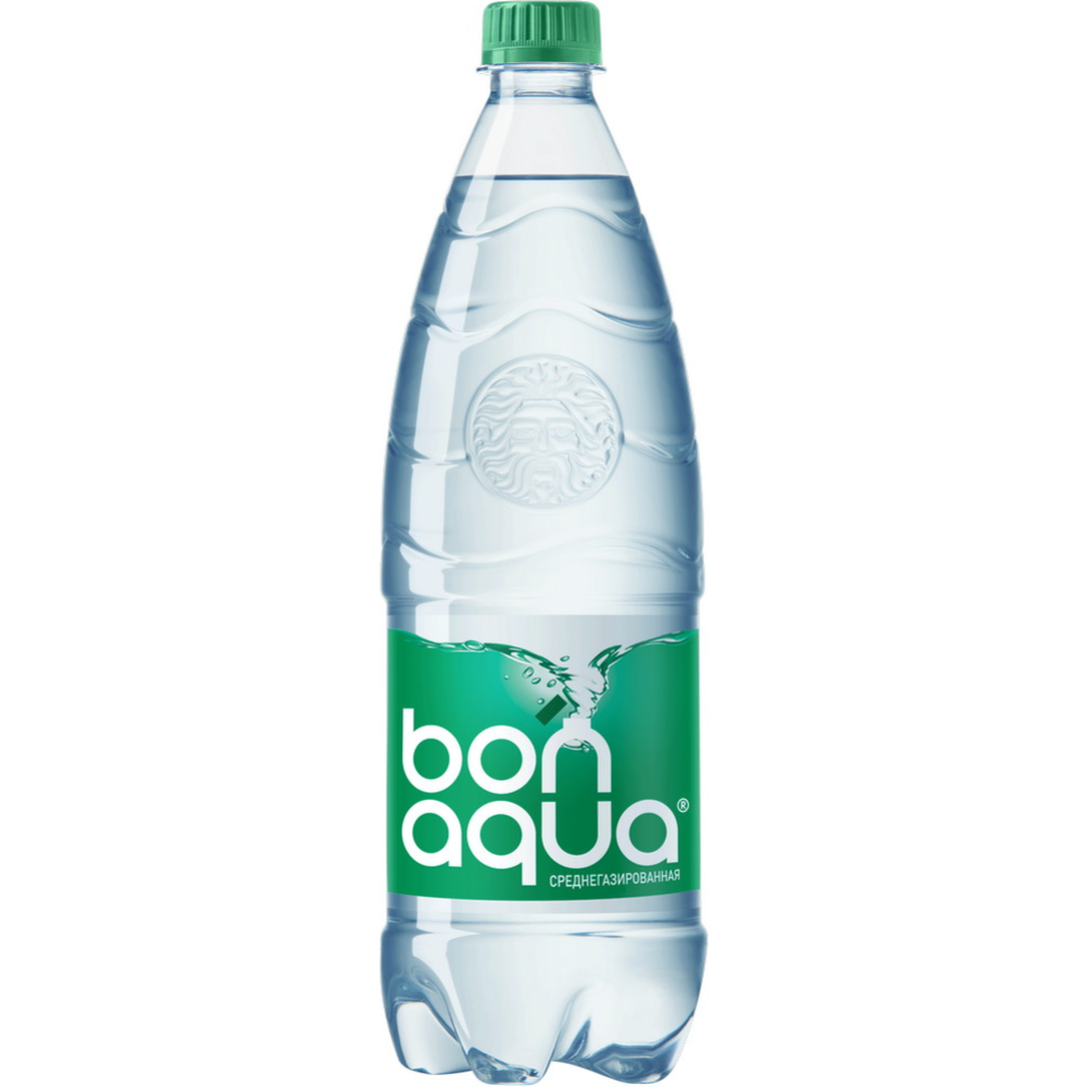 Вода пи­тье­вая «Bon-aqua» сред­не­га­зи­ро­ван­ная 1 л