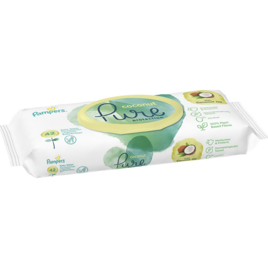 Детские Влажные Салфетки «Pampers» Pure Coconut, 42 шт