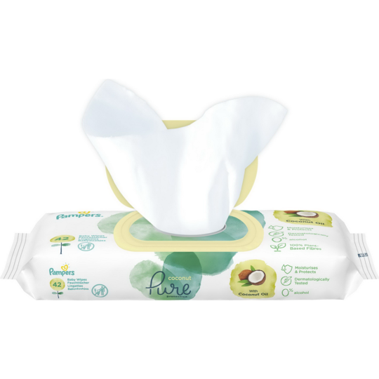 Детские Влажные Салфетки «Pampers» Pure Coconut, 42 шт