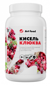 КИСЕЛЬ "КЛЮКВА"С ЯГОДАМИ, 500 Г.