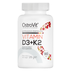 Витамины от Ostrovit Vitamin D3 + K2 2000UI (90 таблеток)