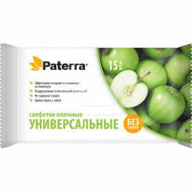 Влаж­ные сал­фет­ки «Paterra» Уни­вер­саль­ные, 104-085, 15 шт