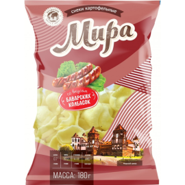 Срочный товар! Снеки «Мира» со вкусом баварских колбасок, 180 г