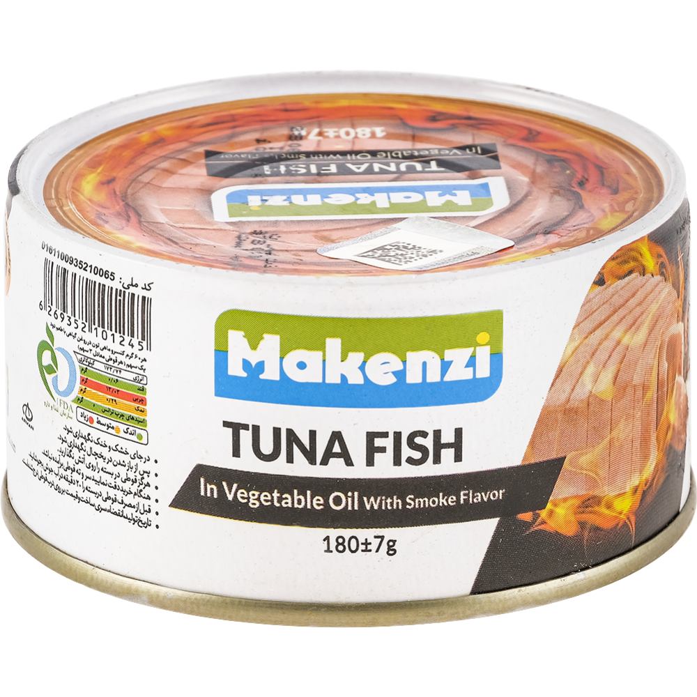 Консервы рыбные «Мakenzi» тунец в растительном масле с дымком, 180 г