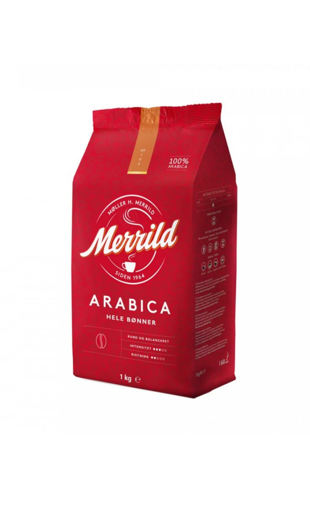 Кофе в зернах Merrild Arabica 1кг