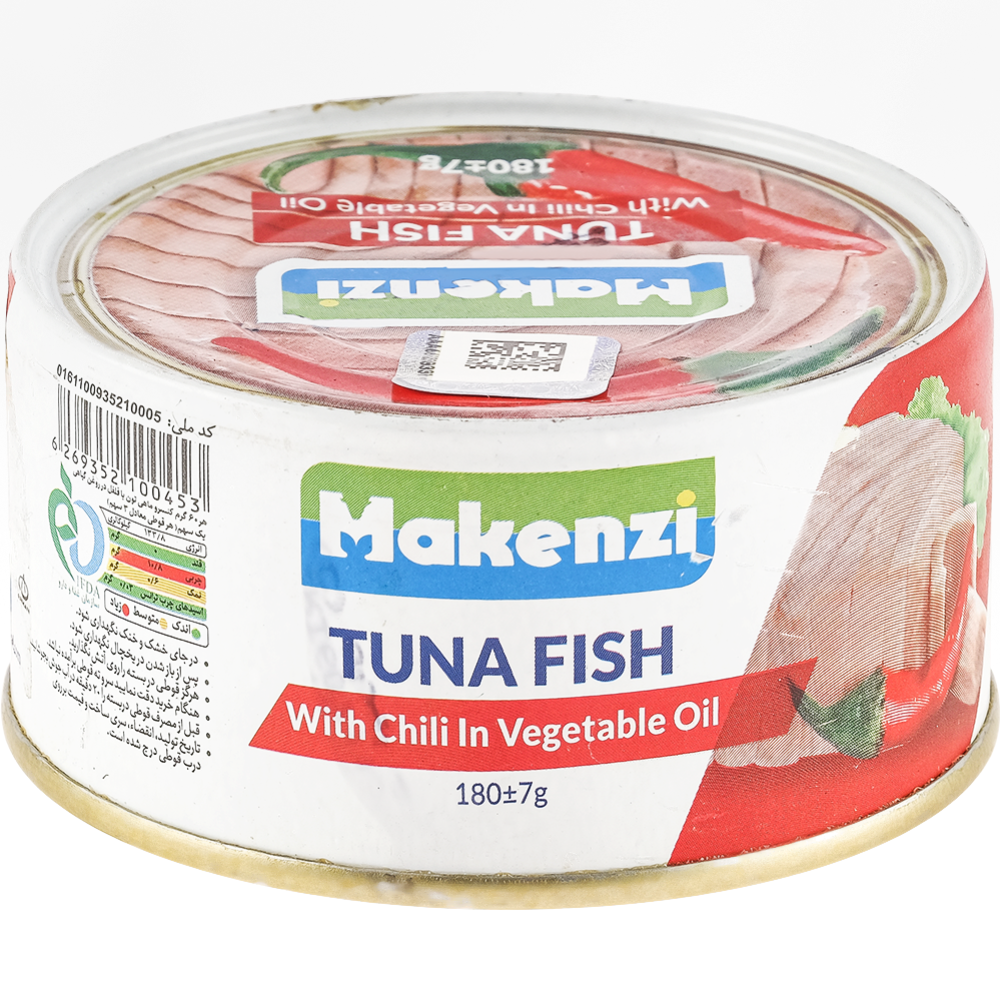 Консервы рыбные «Мakenzi» тунец в растительном масле с перцем чили, 180 г