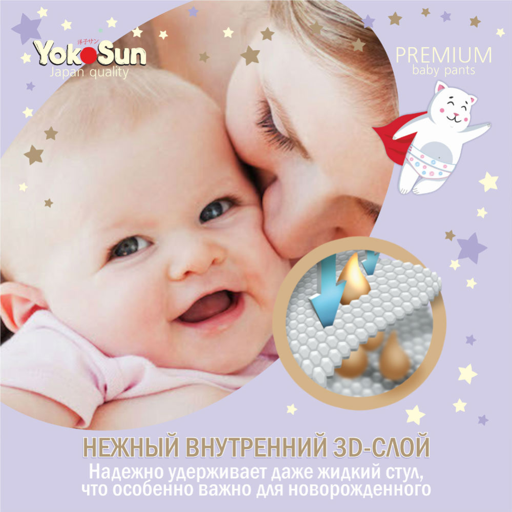 Подгузники-трусики детские «YokoSun» Premium, размер XL, 11-20 кг, 38 шт #5