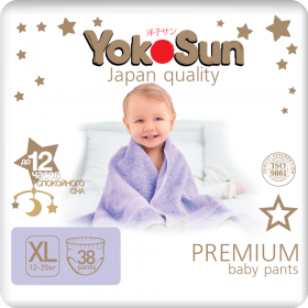 Под­гуз­ни­ки-тру­си­ки дет­ские «YokoSun» Premium, размер XL, 11-20 кг, 38 шт