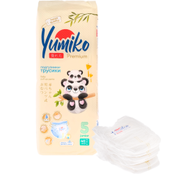 Под­гуз­ни­ки-тру­си­ки дет­ские «Yumiko» размер 5, 9-17 кг, 40 шт