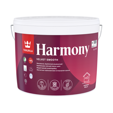 Картинка товара Краска для интерьеров Tikkurila Harmony  Базис А, 0,9 л. Финляндия