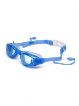 Очки для плавания Atemi, взр. (голубой) + беруши