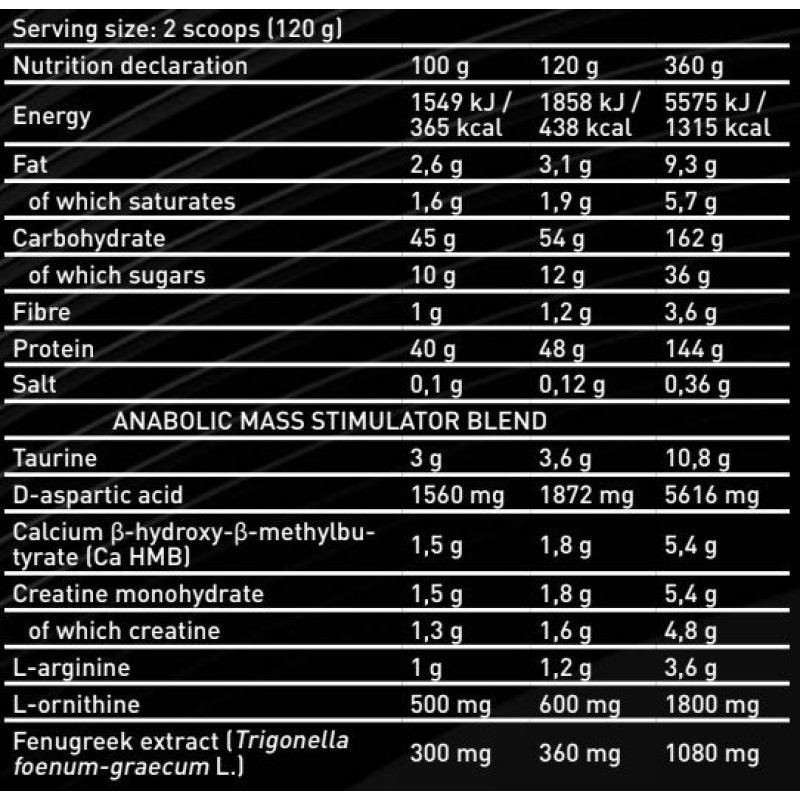 Гейнер белково-углеводный Анаболик Масс Anabolic Mass от Kevin Levrone (7000 гр) МИНДАЛЬНАЯ ВАНИЛЬ