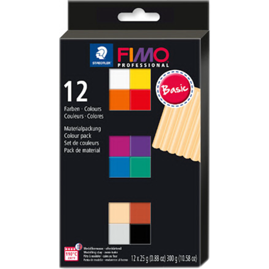 Полимерная глина «Fimo» Basic Colors, 8043-C12-1, 12х25 г