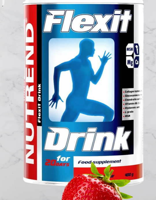 ВИТАМИНЫ ДЛЯ СУСТАВОВ И СВЯЗОК FLEXIT DRINK NUTREND 400 г клубника