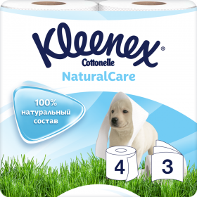 Туа­лет­ная бумага «Kleenex» Cottonelle Natural Care, 4 шт