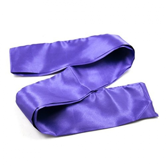 Фиолетовая сатиновая маска-лента на глаза