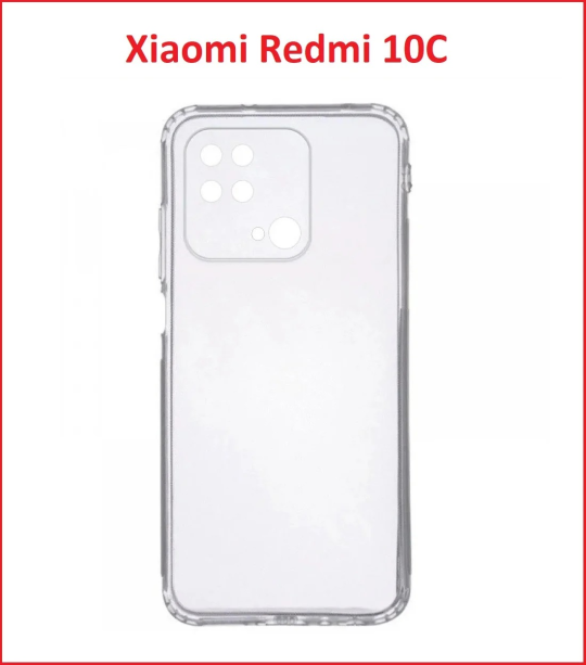 Силиконовый чехол для Xiaomi Redmi 10C прозрачный