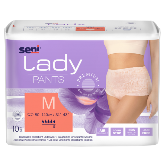 Впитывающие трусики для женщин Seni Lady Pants Medium 10 шт. х8 упак.