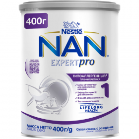 Смесь сухая «Nestle» NAN Expert Pro 1, ги­по­ал­лер­ген­ная, 400 г