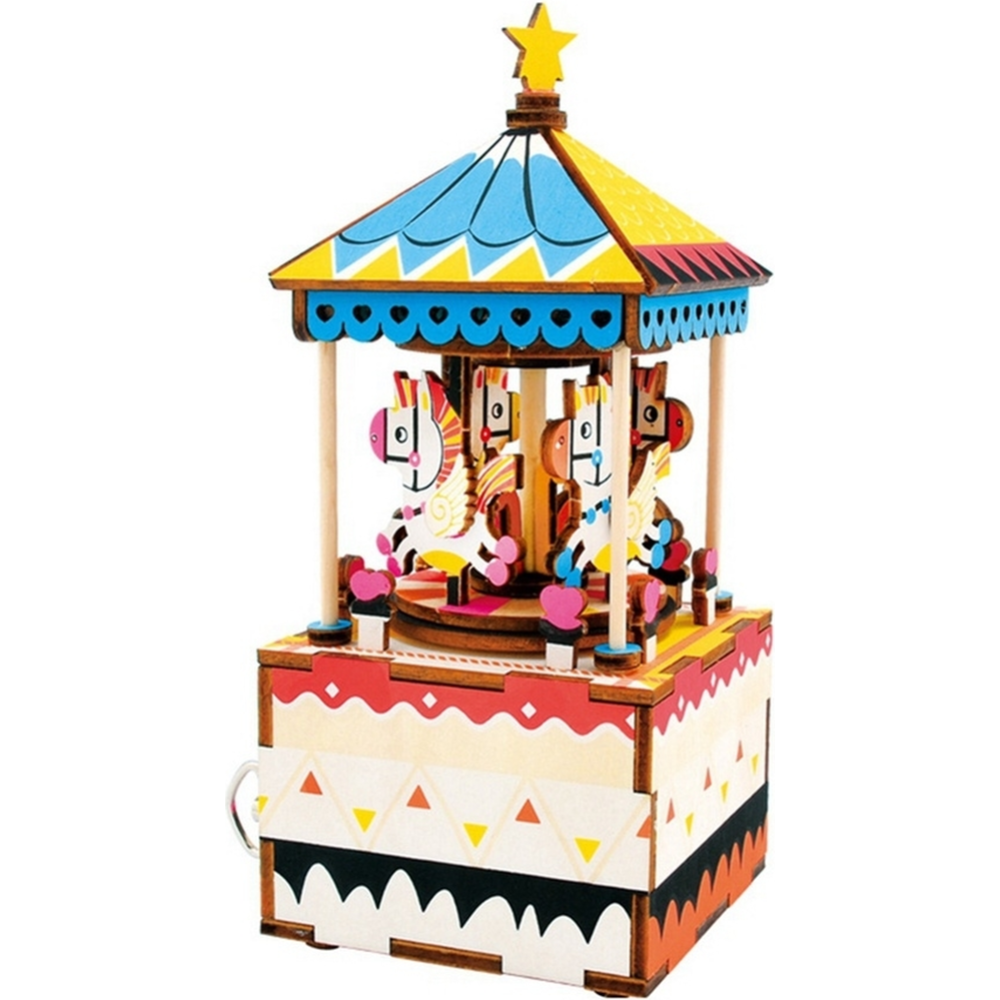 Картинка товара Конструктор «Robotime» Музыкальная шкатулка Merry-Go-Round
